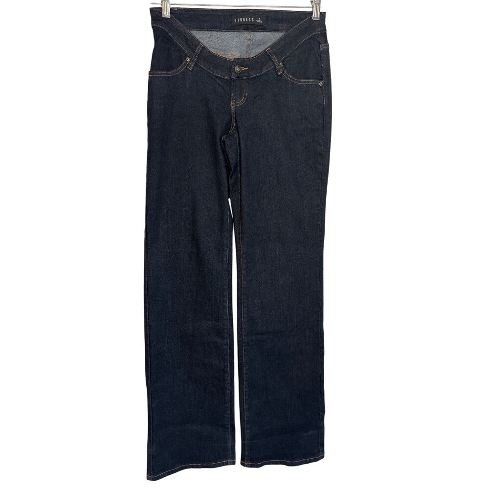 LIONESS Cocoon Jeans in Dark Denim Small Womens Low Rise Denim Pants - Picture 9 of 16